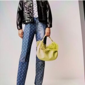 Marine Serre Blue Moon Print Jeans